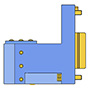 BMT80 BOLT PATTERN 72x145 BORING BAR HOLDER H=( 1)" L=120 mm INT CLNT FOR MAZAK QTS350M